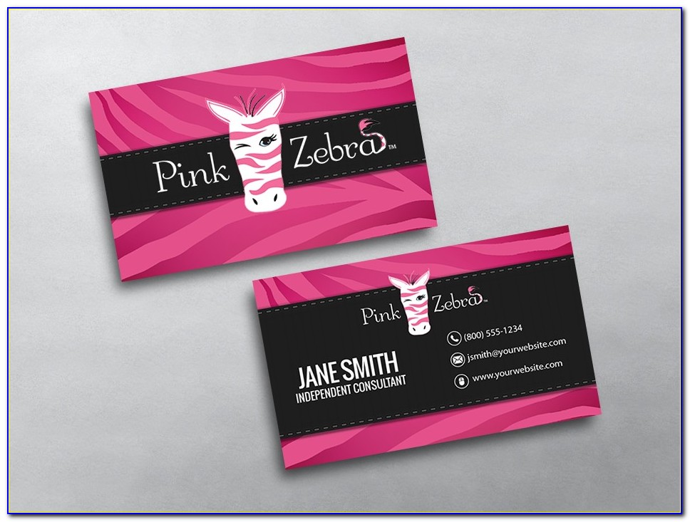 Pink Zebra Business Cards Samples