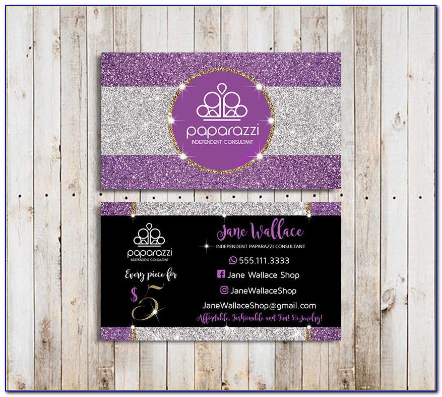 Sample Business Cards For Paparazzi Jewelry