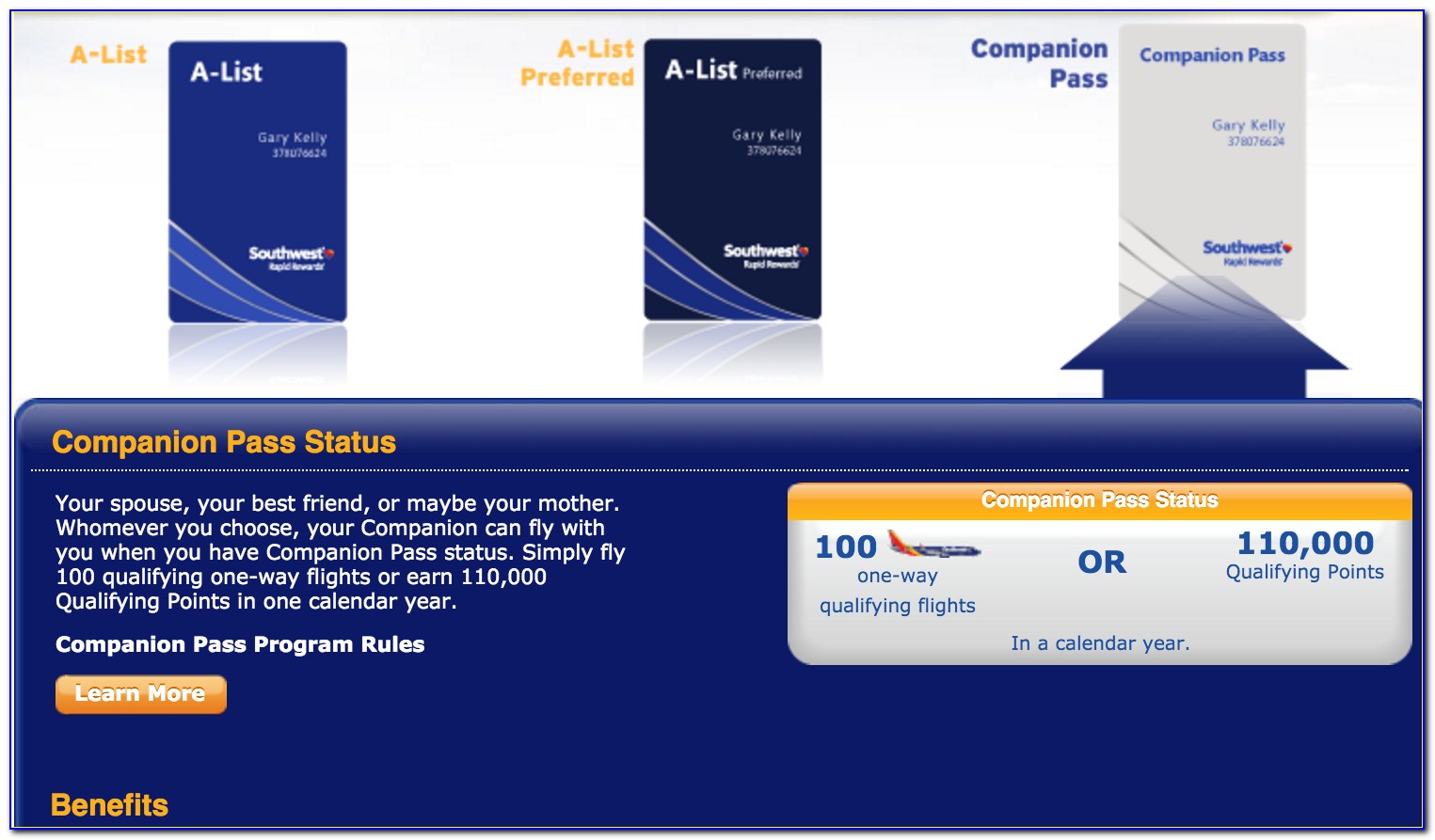 Southwest Business Credit Card Companion Pass