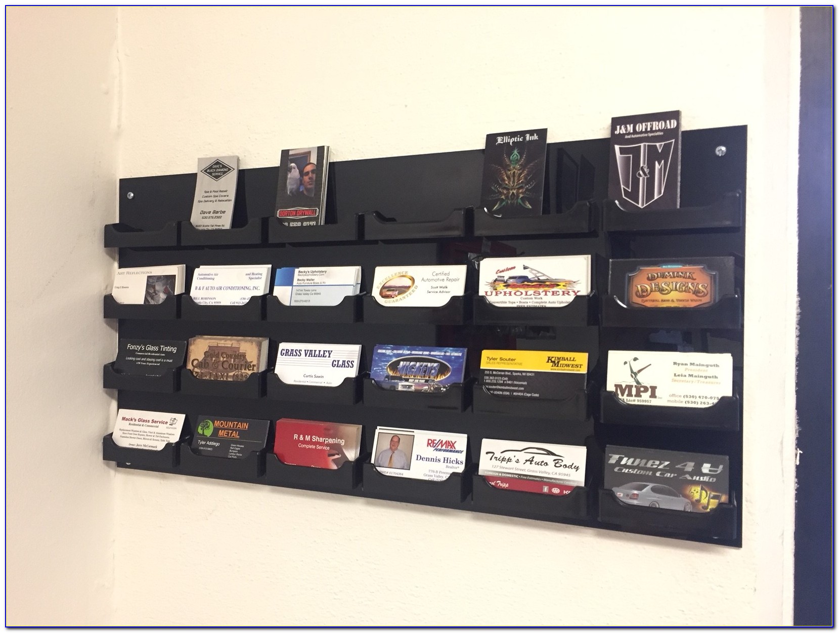 Wall Mountable Business Card Holder