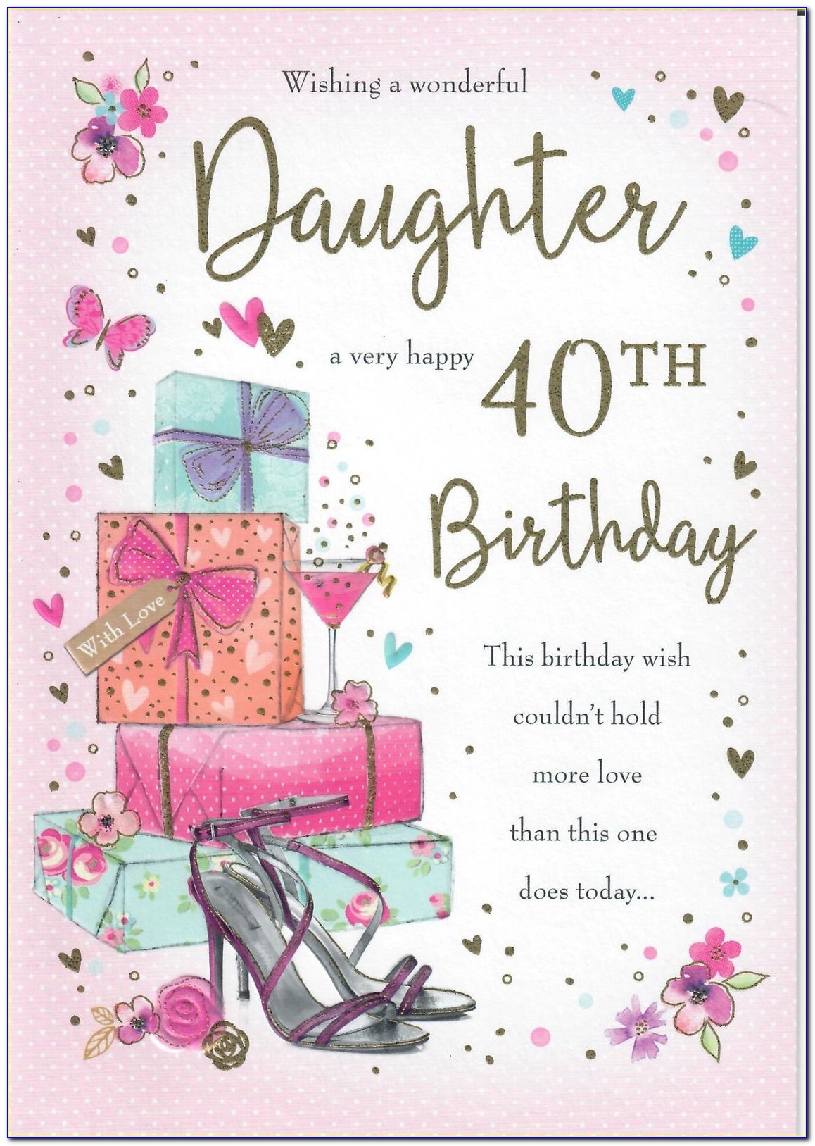 40th Birthday Card For My Daughter