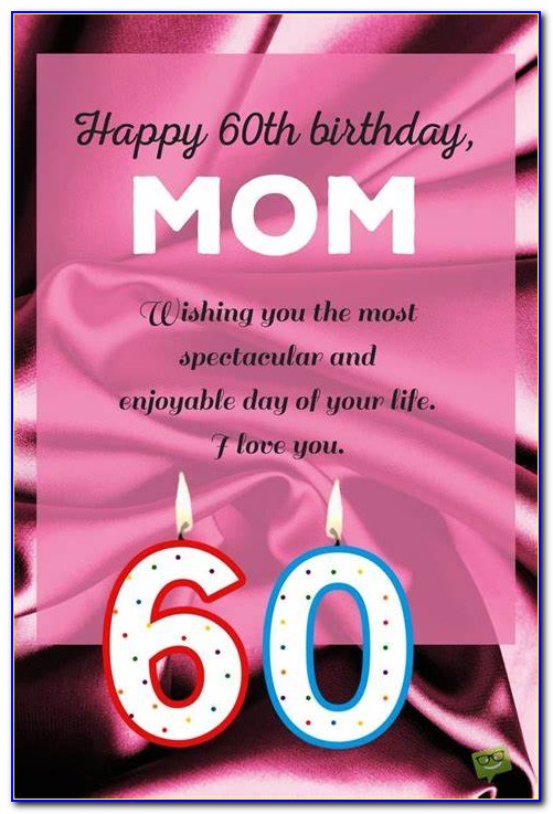60th Birthday Card Messages For Mom
