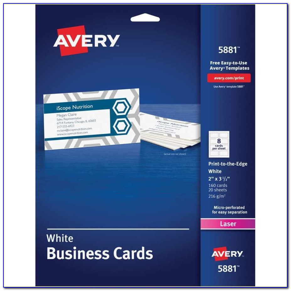 Avery Perforated Business Card Stock