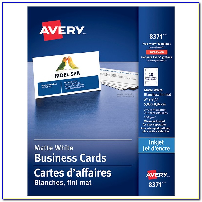 Avery Perforated Business Card Template