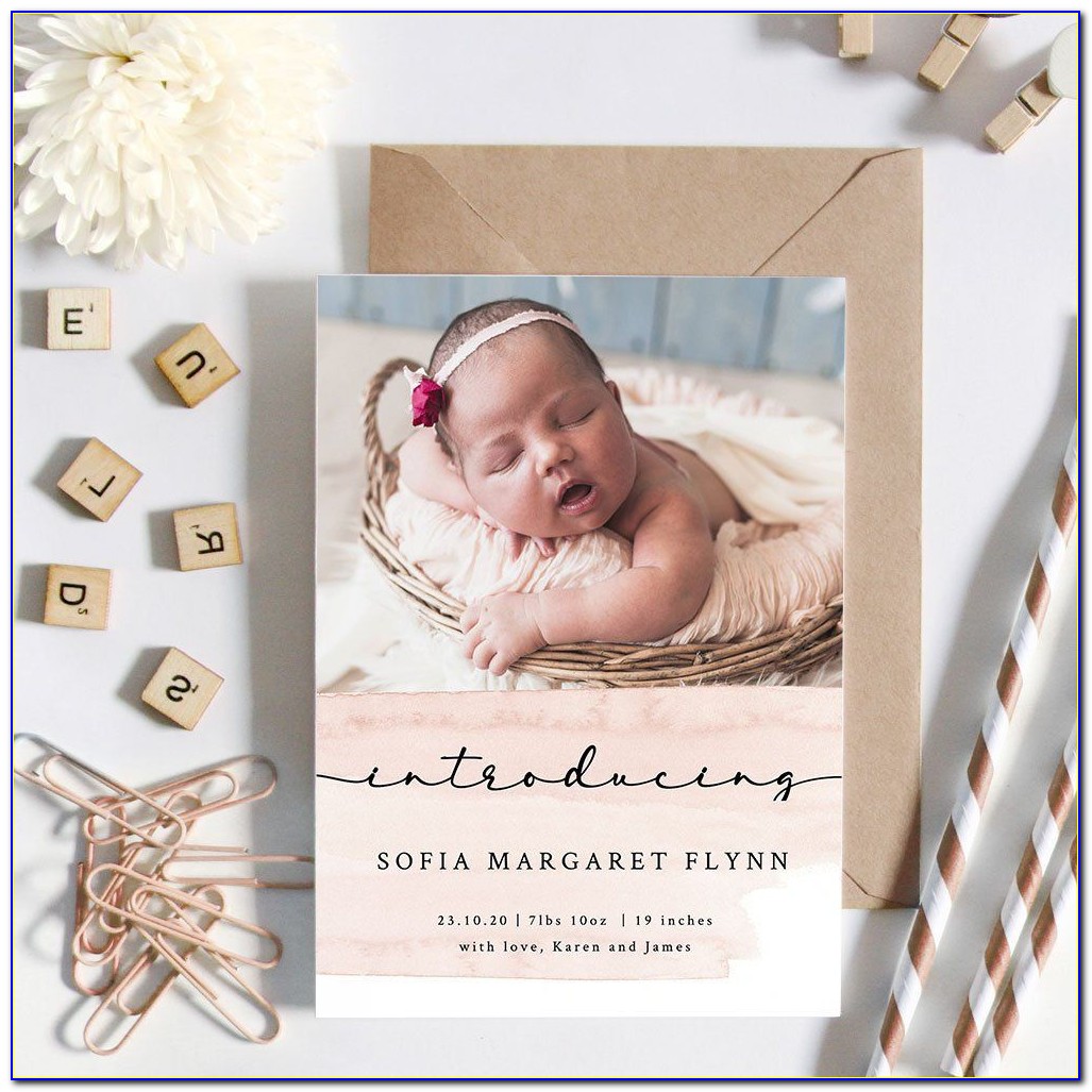 Birth Announcement Cards Free Template