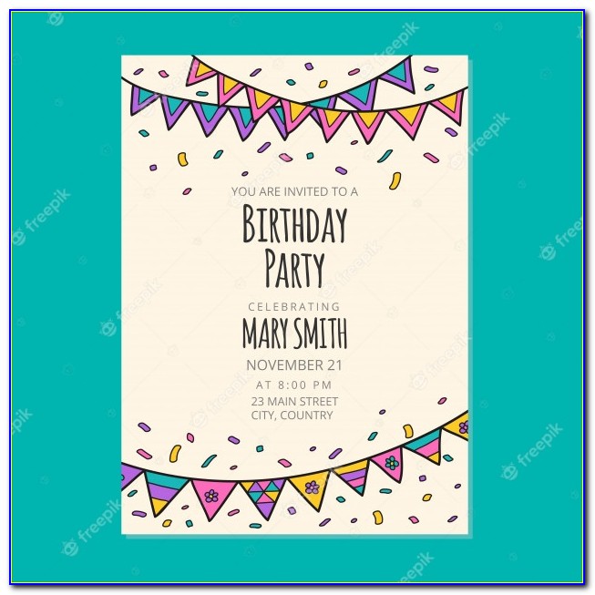 Birthday Invitation Card Design Online Free
