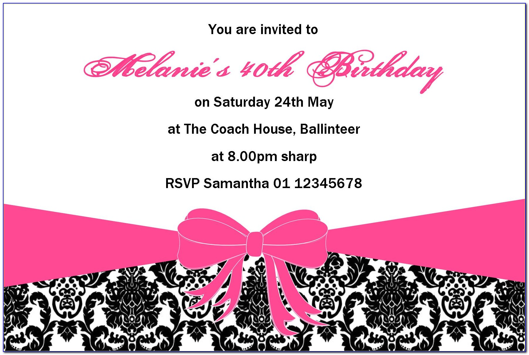 Birthday Invitation Card Design Template Free