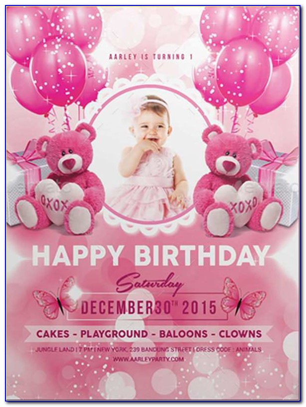 Birthday Invitation Card Template Free Psd