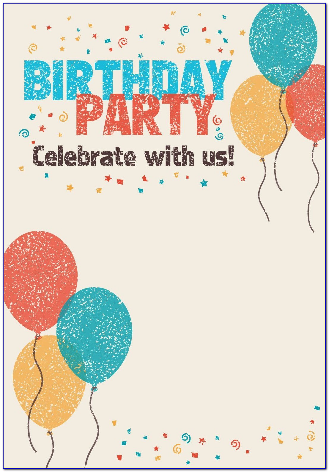Birthday Invitation Card Template Online Free