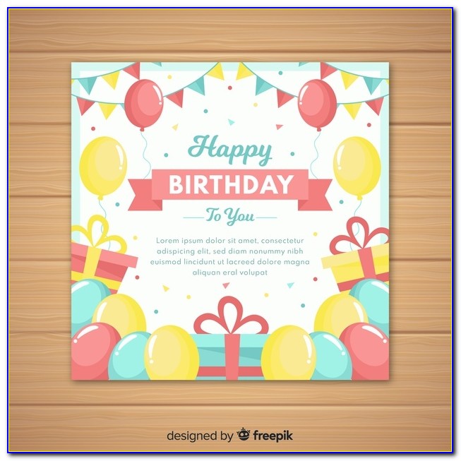 Birthday Invitation Card Vector Free Download