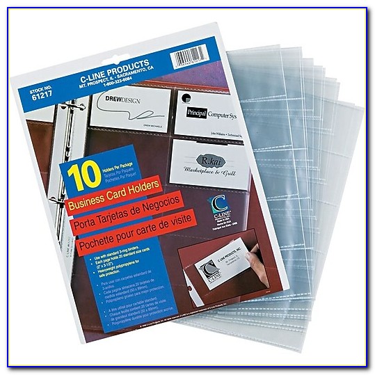 Business Card Holder Sheets Staples