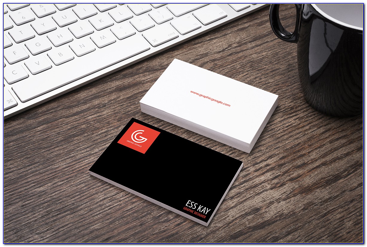 Business Card Mockup Rounded Corners Psd