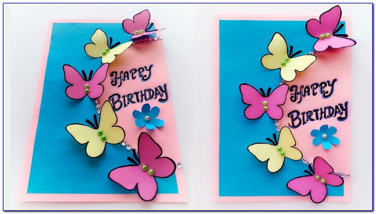 Butterfly Birthday Card Template