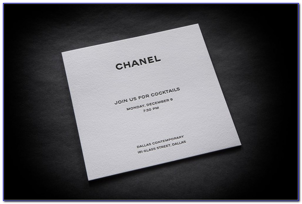Chanel Visiting Card