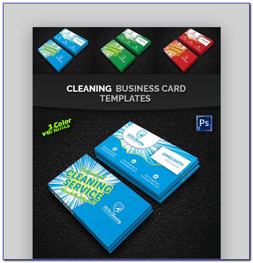 Cleaning Services Business Card Templates