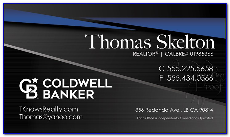 Coldwell Banker Business Cards New Logo