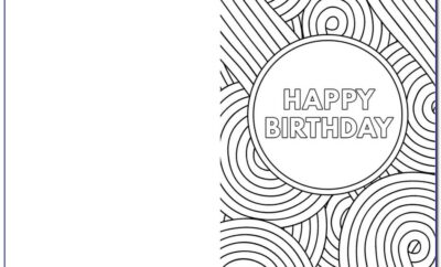 Coloring Birthday Cards For Adults