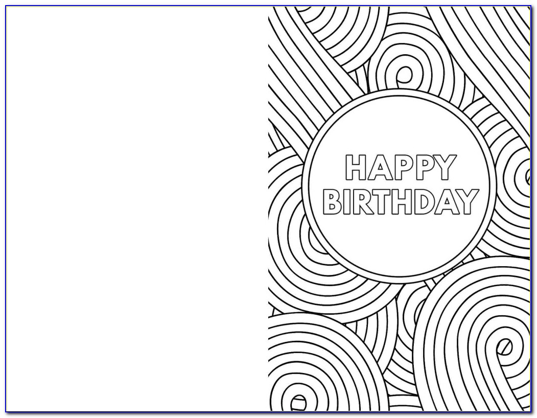 Coloring Birthday Cards For Adults