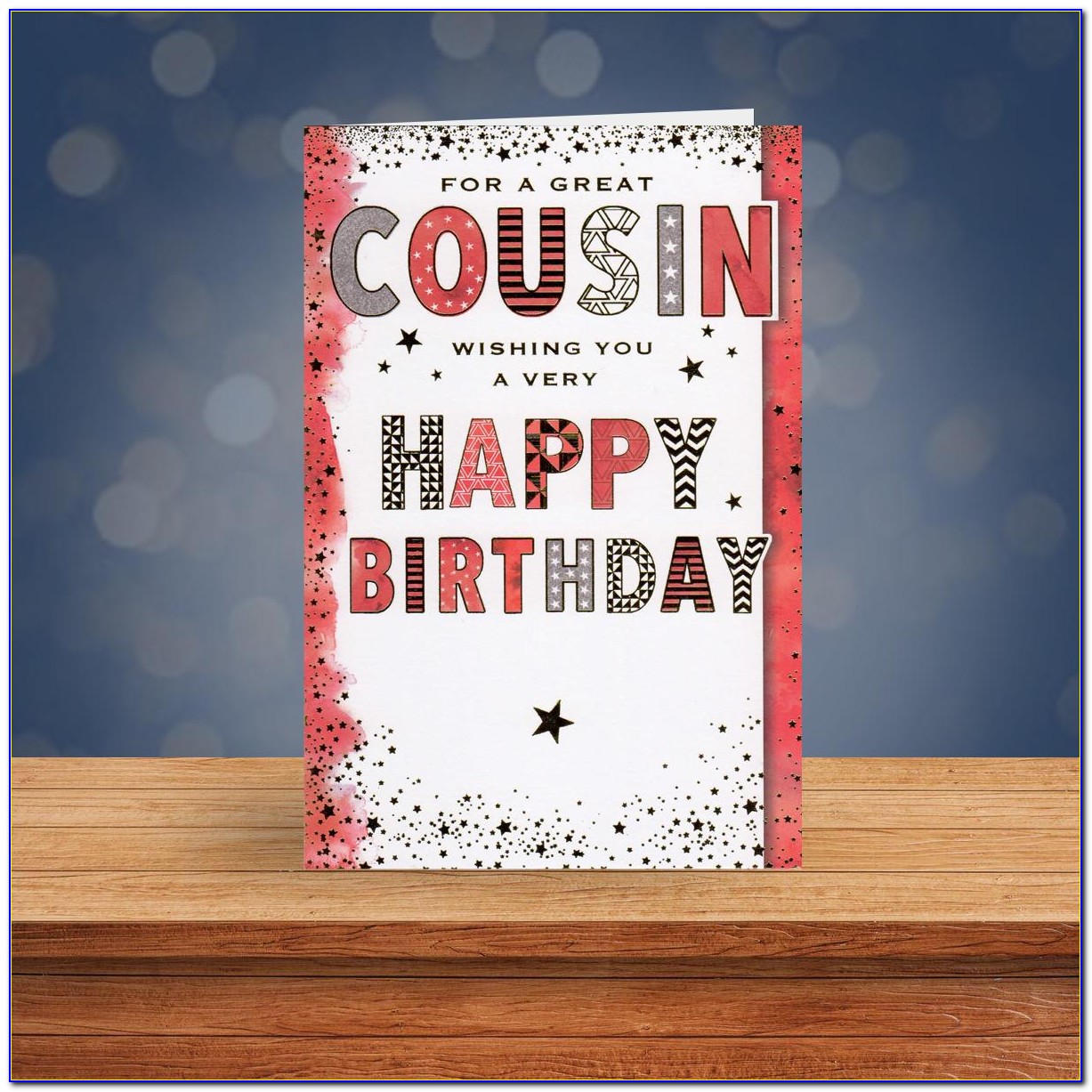 Cousin Birthday Card Male