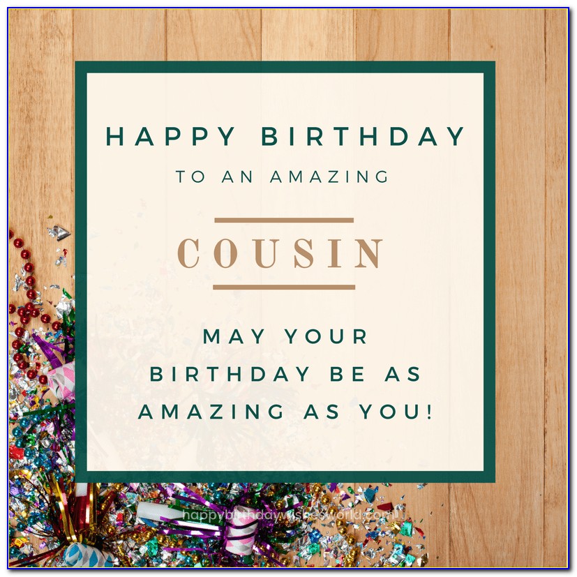 Cousin Birthday Cards Free