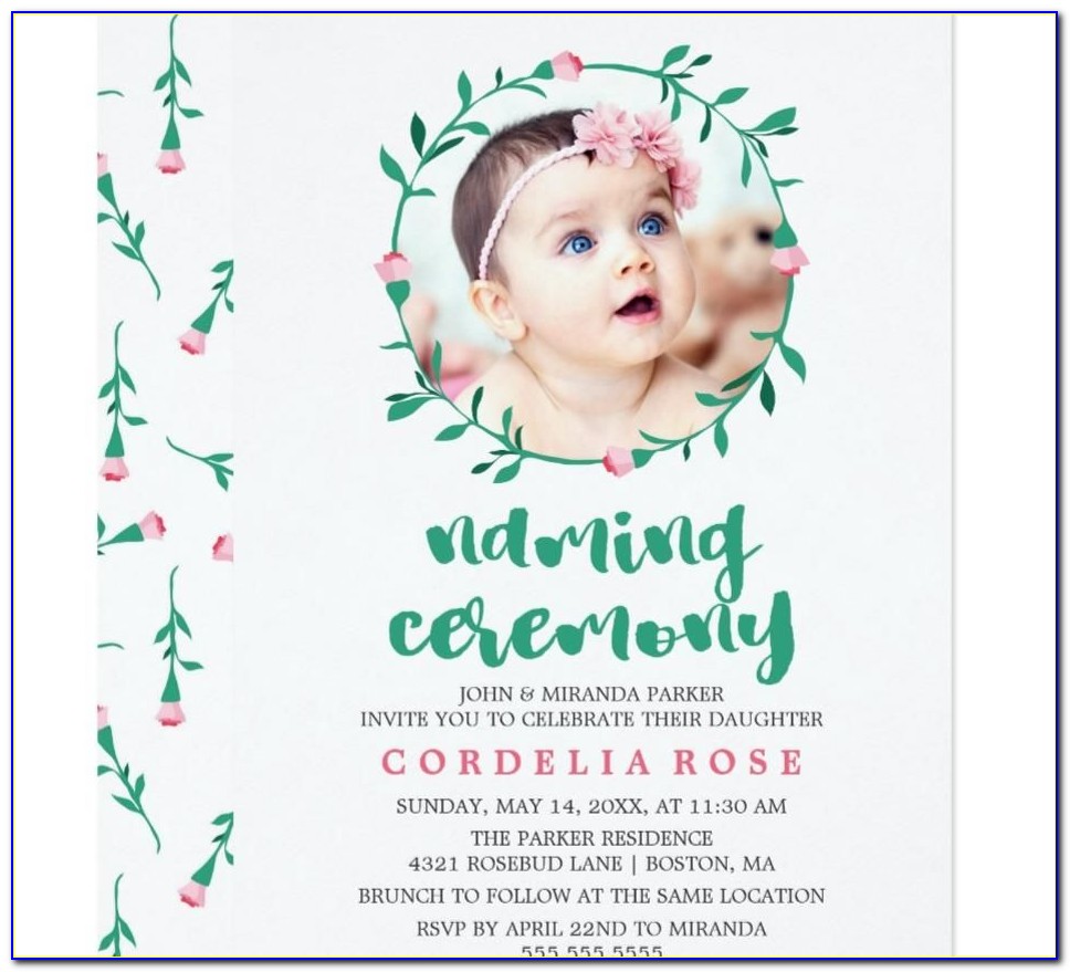 Cradle Ceremony Invitation Card Template Free Download