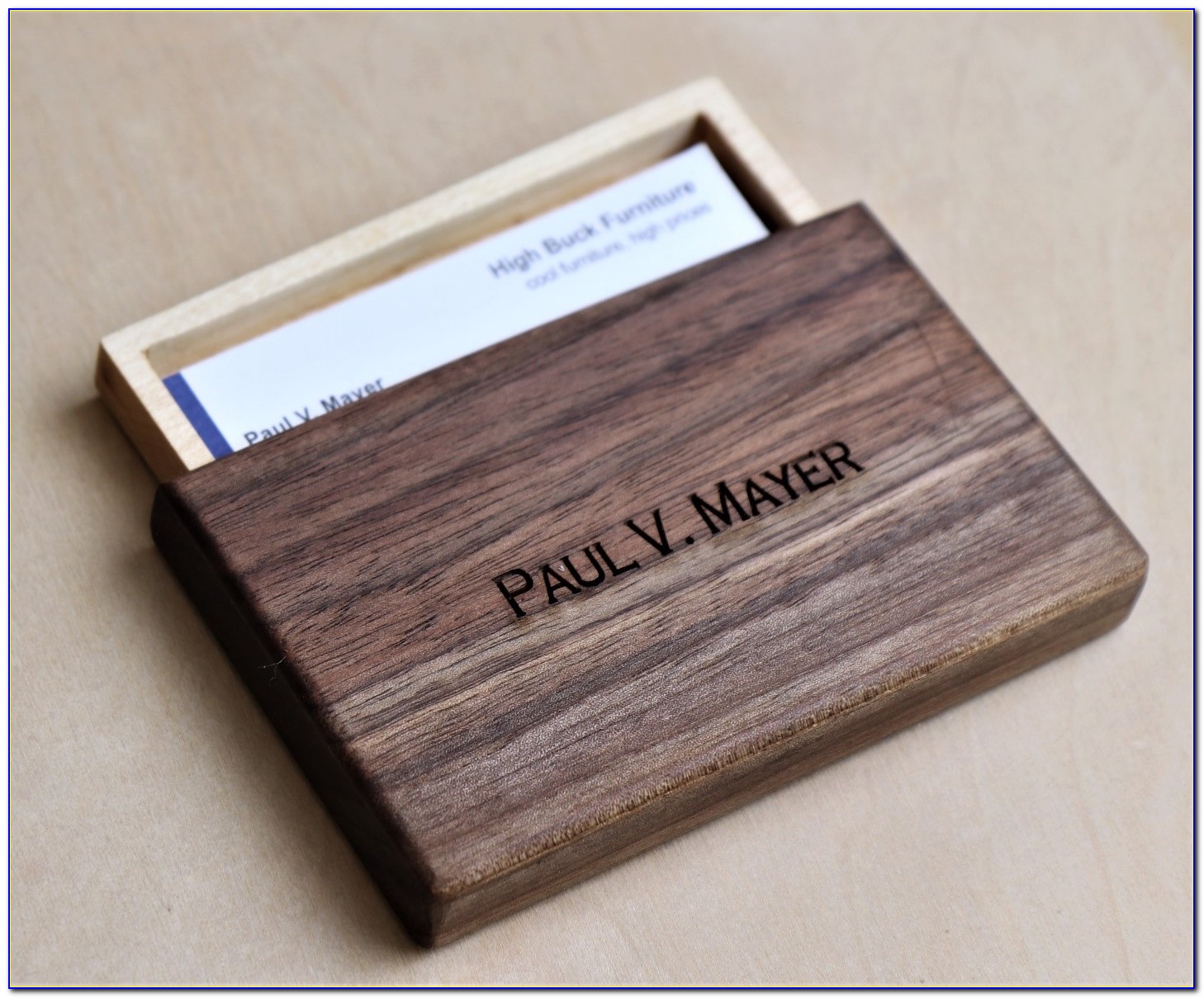 Diy Wood Business Card Stand
