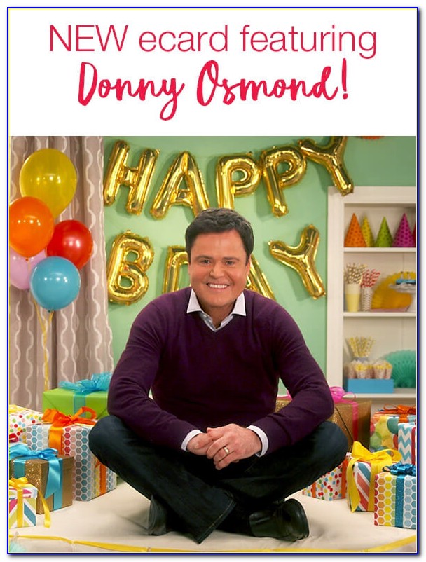 Donny Osmond Singing Happy Birthday Card