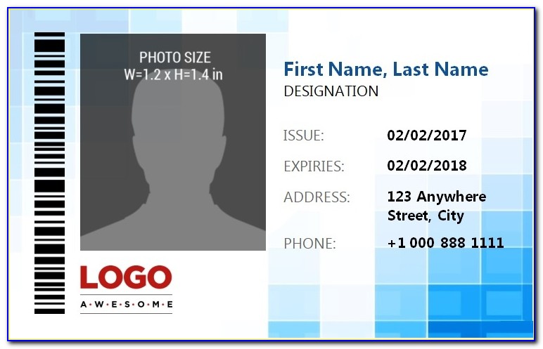Employee Id Card Template Ai Free Download
