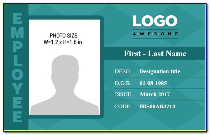 Employee Id Card Template Cdr Free Download