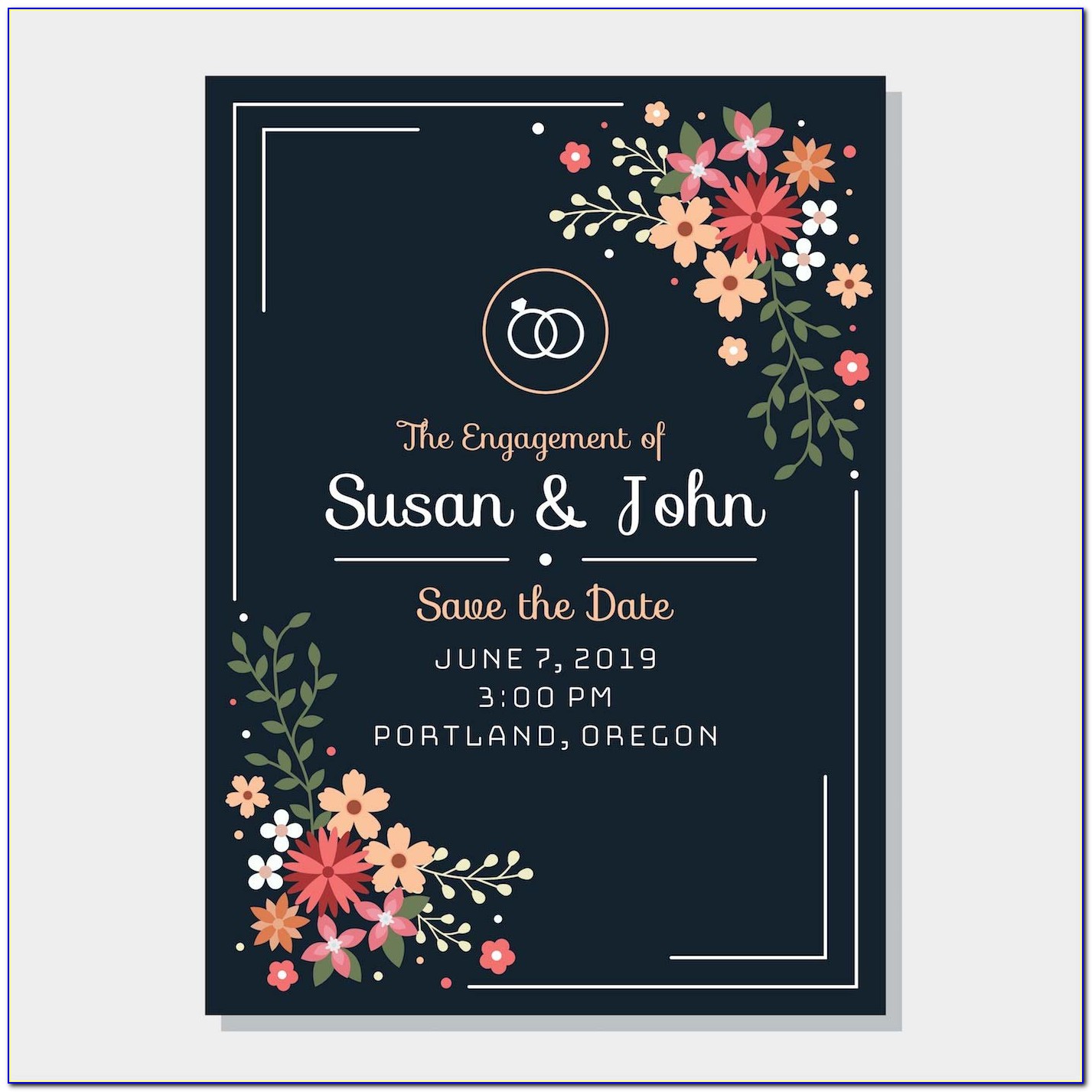 Engagement Invitation Card Template Online Free