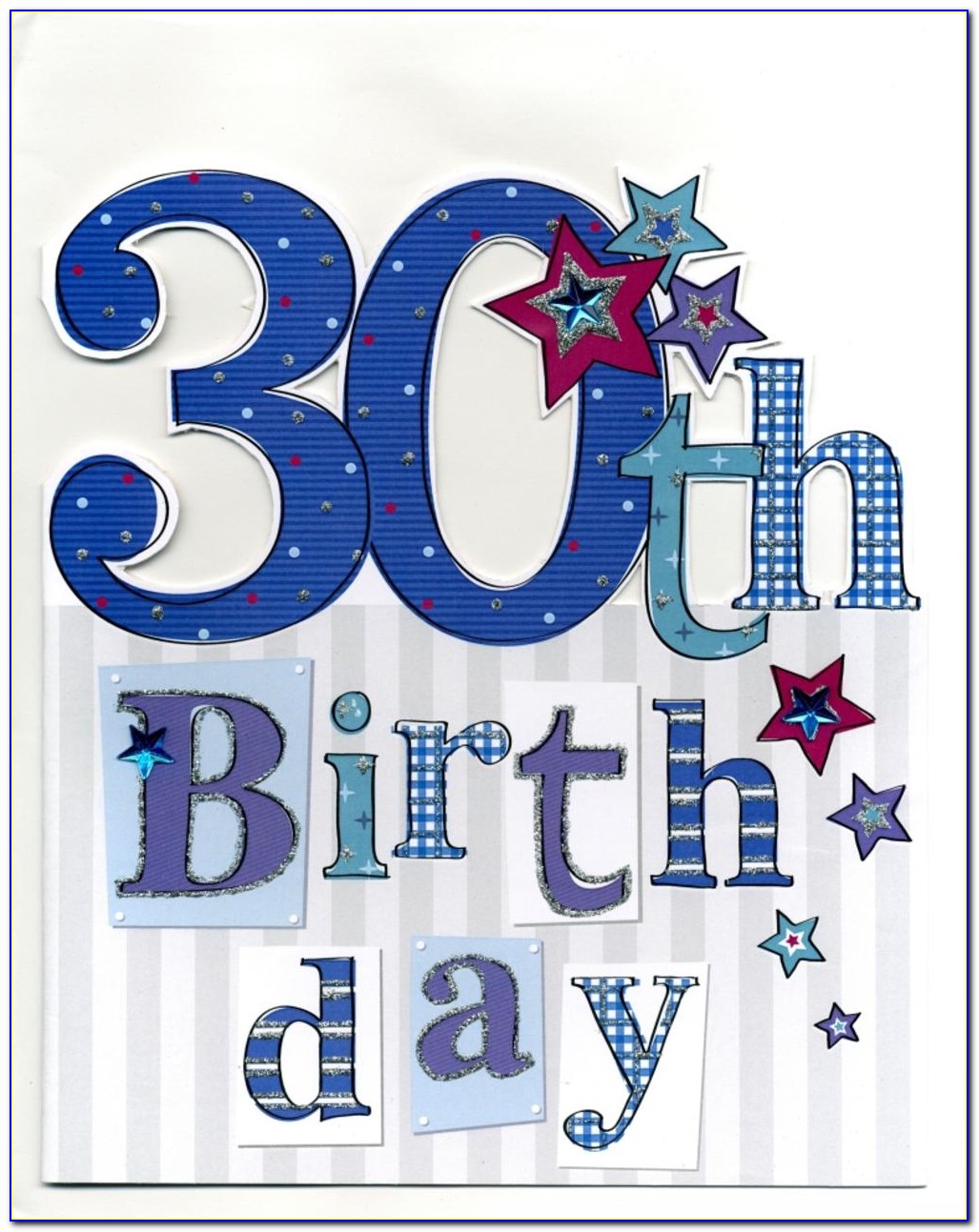 Free 30th Birthday Cards To Print