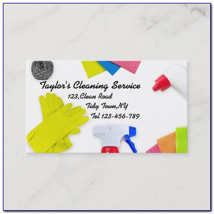Free Business Card Templates For Cleaning Services