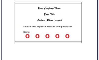 Free Coffee Punch Card Template