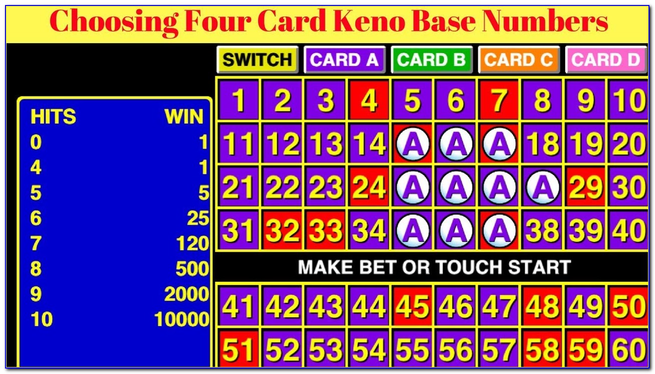 Free Four Card Keno No Download