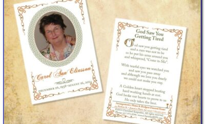 Free Funeral Card Templates Microsoft Word