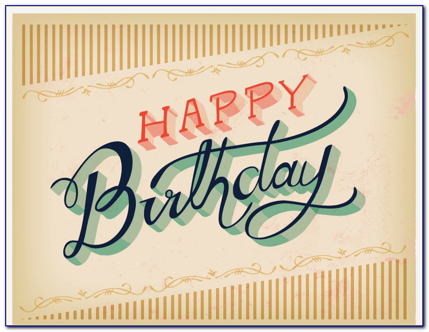 Free Happy Birthday Card Template Word