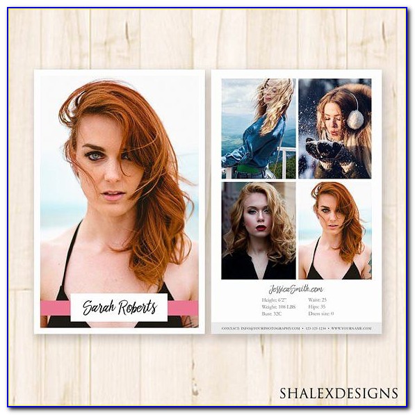 Free Model Comp Card Template Download