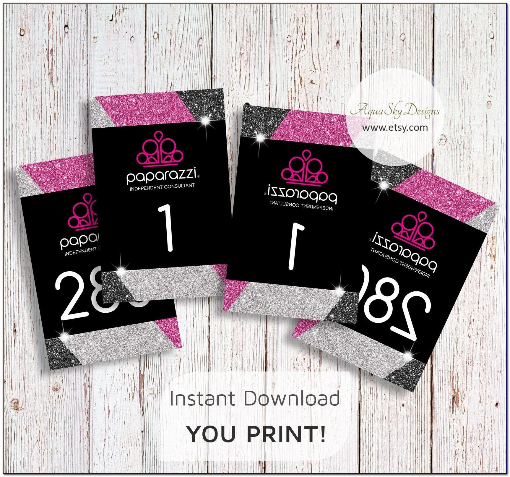 Free Paparazzi Number Cards