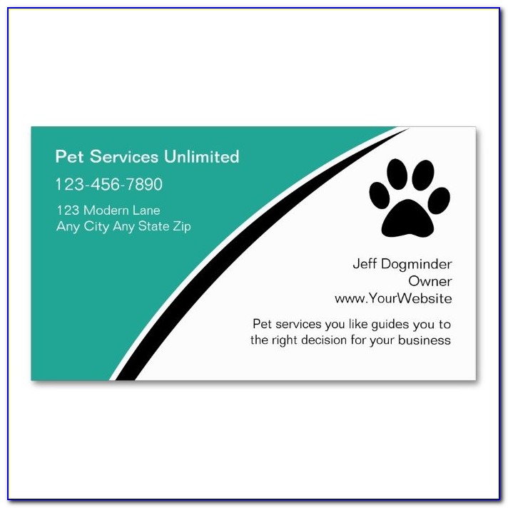 Free Pet Care Business Card Templates