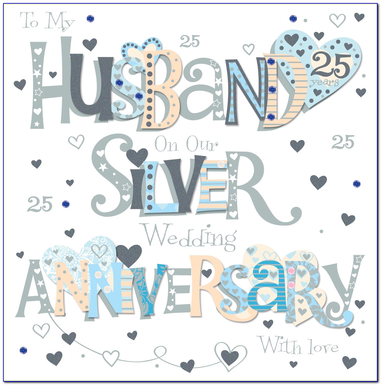 Free Printable 25th Anniversary Cards For Husband