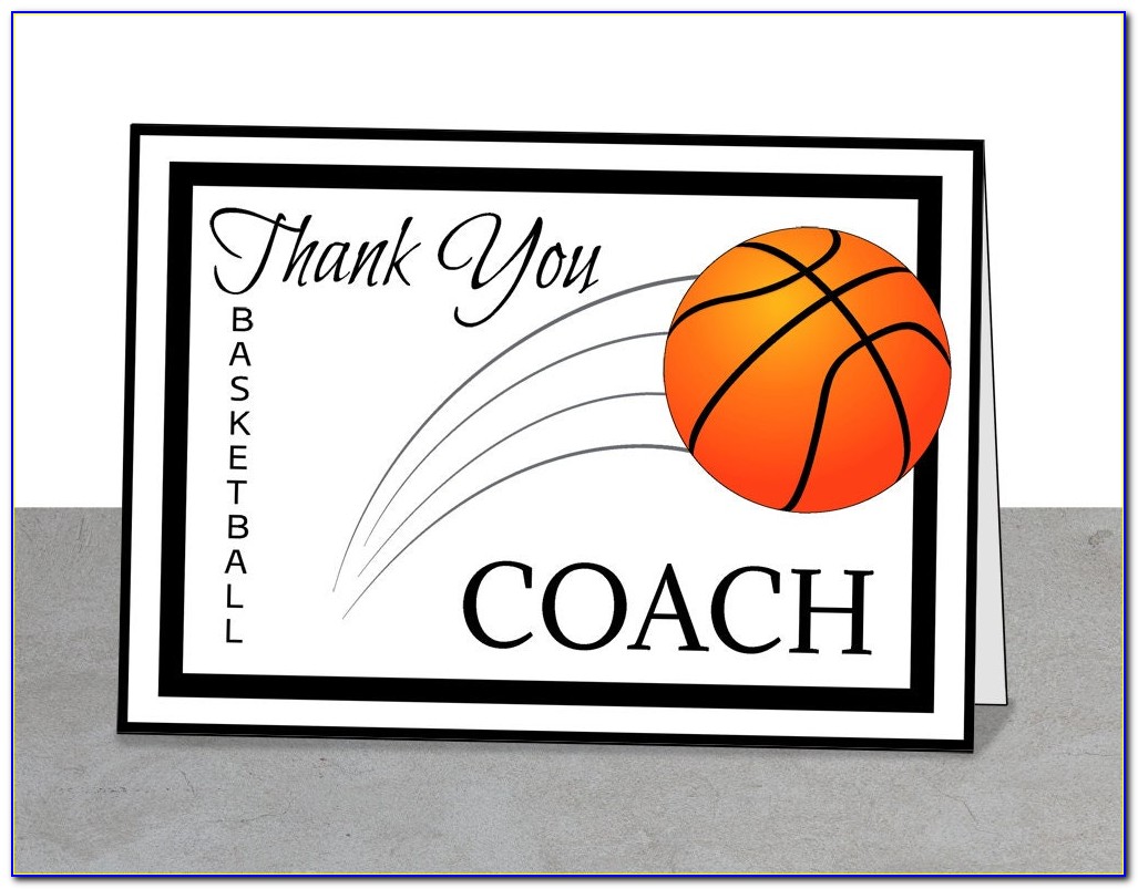 Free Printable Basketball Coach Thank You Cards