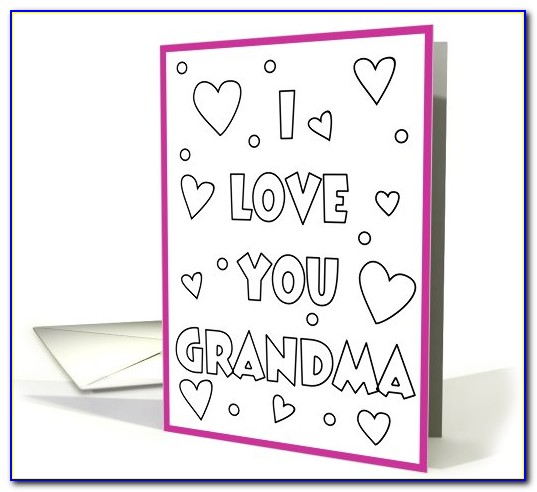 Free Printable Birthday Cards For Grandma To Color