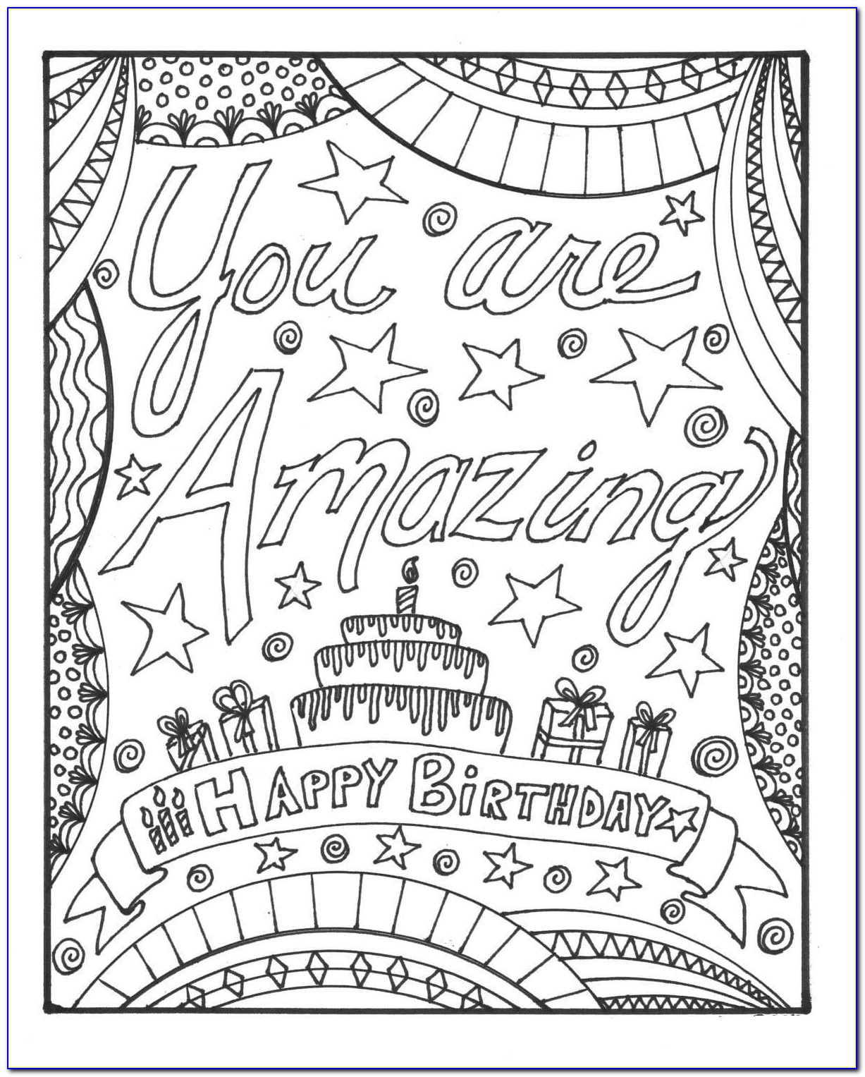 Free Printable Boy Birthday Cards To Color