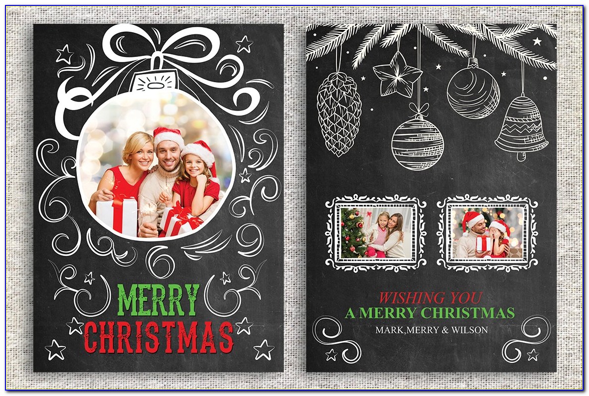 Free Printable Christmas Photo Cards Templates