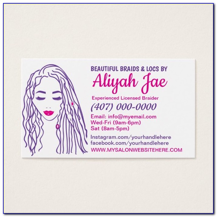 Free Printable Hair Stylist Business Card Templates