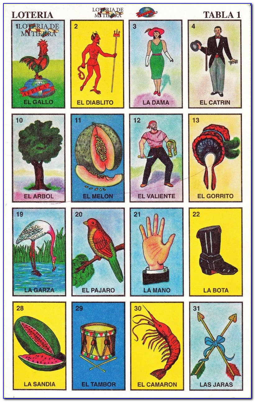 Free Printable Mexican Loteria Cards