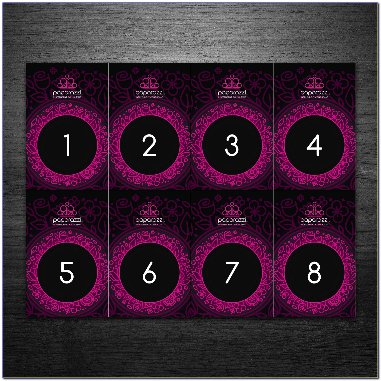 Free Printable Paparazzi Number Cards