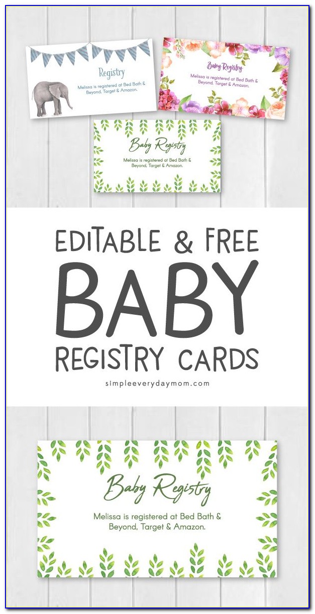 Free Printable Registry Cards For Baby Shower