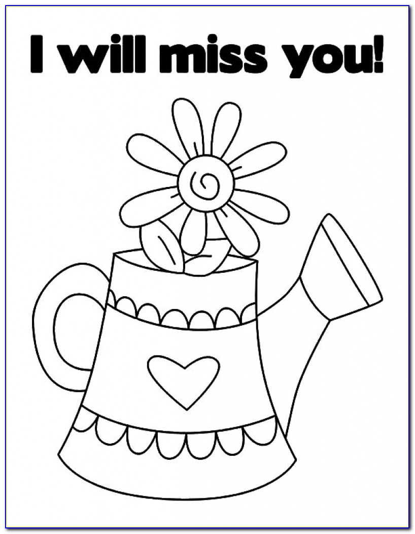 Free Printable We Will Miss You Cards To Color