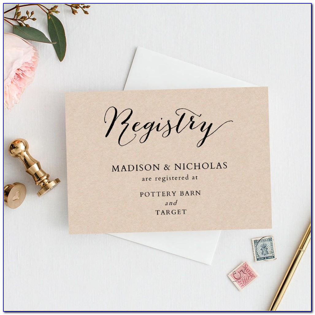 Free Printable Wedding Registry Cards